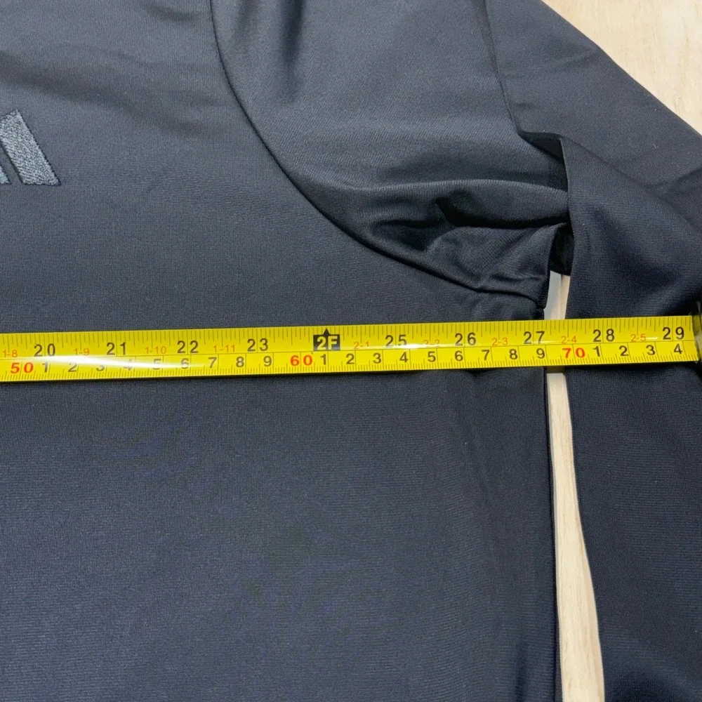 Adidas Men's XXL Tricot Track Jacket Black Full Zip Stand Collar Lightweight NWT